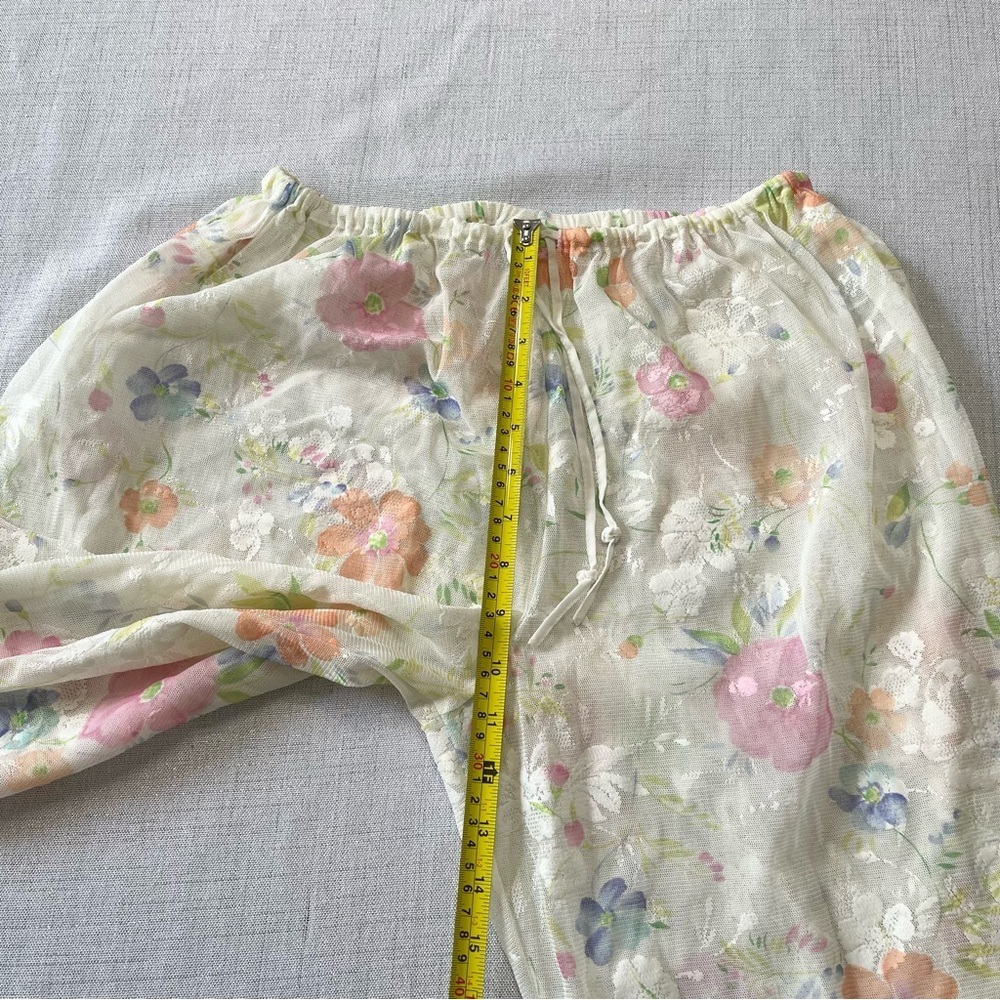 Victoria's Secret Vintage Sheer Mesh Floral Lace Swim Coverup Pant Size S - Picture 5 of 7